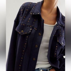 Free People Keep on truckin stud jacket